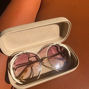 Chloe Oversized Pink Gradient Sunglasses